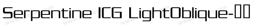 Serpentine ICG LightOblique字体转换